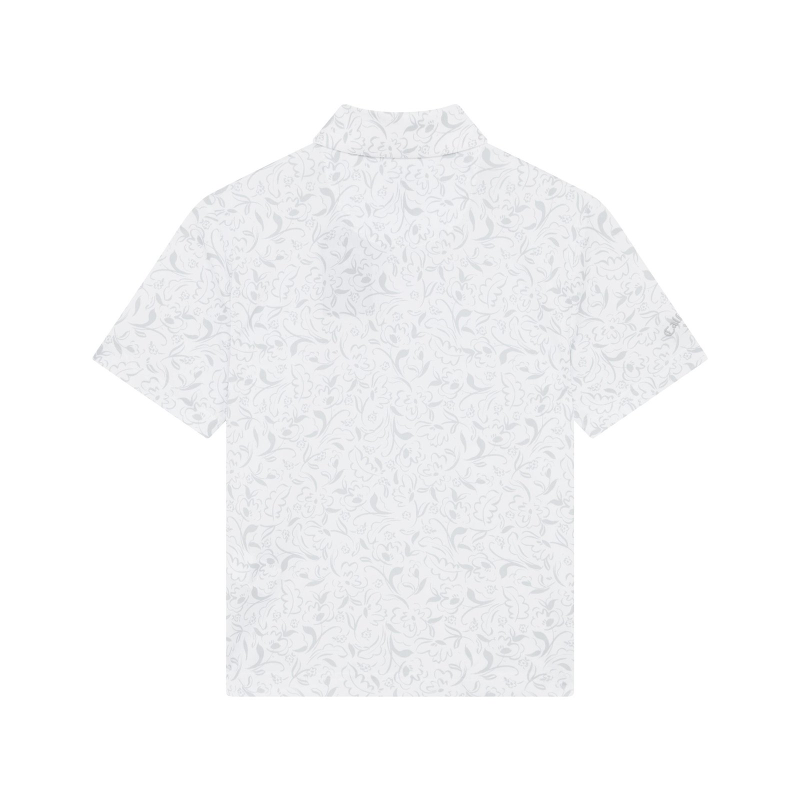 Callaway Floral Print junior polo, bright white
