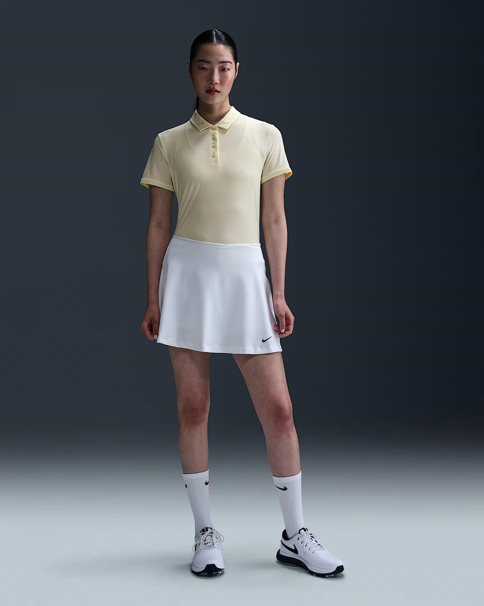 Nike Victory Dri-FIT SS women's polo, alabaster/white