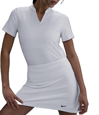 Nike Woman Dri-FIT Short-Sleeve Blade Jacquard women's polo, white/black