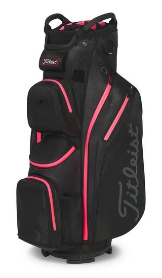 Titleist 14 StaDry cart bag, black/candy/pink