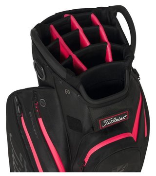 Titleist 14 StaDry cart bag, black/candy/pink