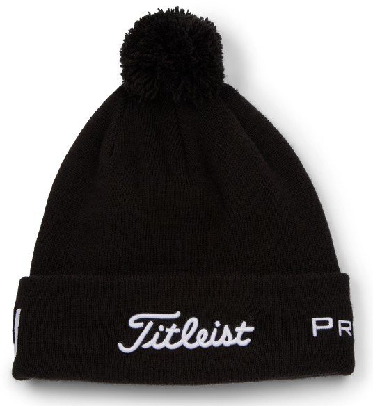 Titleist Tour Pom Pom unisex winter cap, black/white
