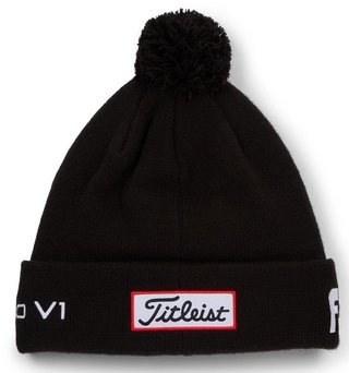 Titleist Tour Pom Pom unisex winter cap, black/white