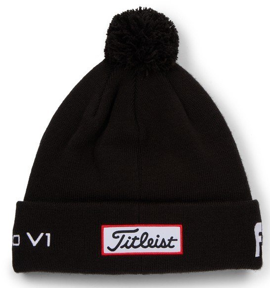 Titleist Tour Pom Pom unisex winter cap, black/white