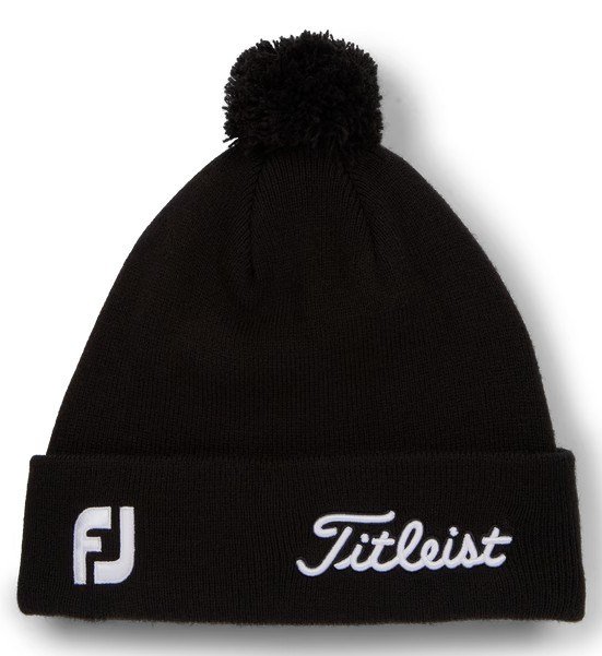 Titleist Tour Pom Pom unisex winter cap, black/white