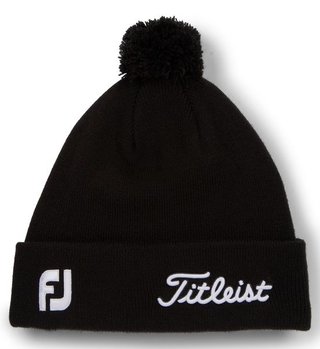Titleist Tour Pom Pom unisex winter cap, black/white