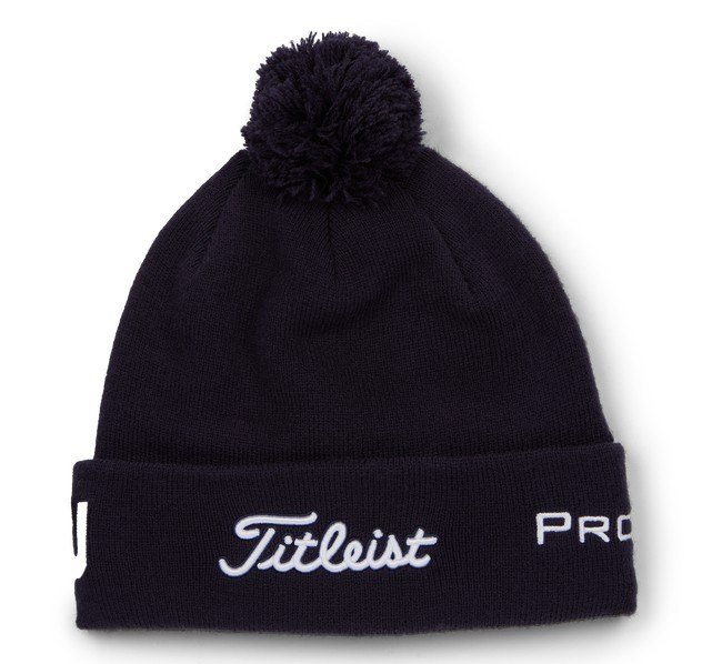 Titleist Tour Pom Pom unisex winter cap, navy/white