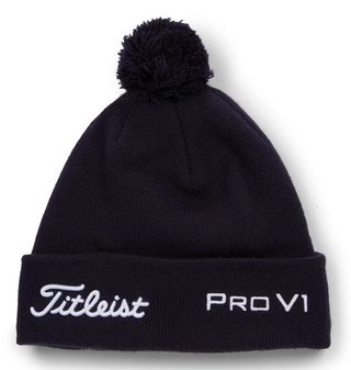 Titleist Tour Pom Pom unisex winter cap, navy/white