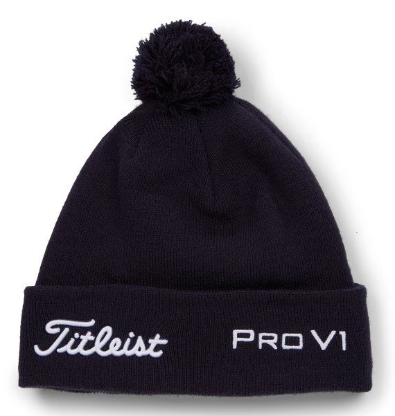 Titleist Tour Pom Pom unisex winter cap, navy/white