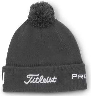 Titleist Tour Pom Pom unisex winter cap, charcoal/white