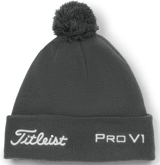 Titleist Tour Pom Pom unisex winter cap, charcoal/white