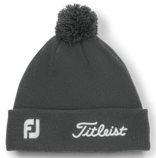 Titleist Tour Pom Pom unisex winter cap, charcoal/white