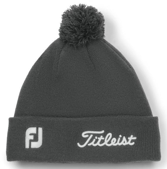 Titleist Tour Pom Pom unisex winter cap, charcoal/white