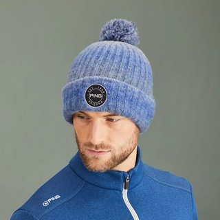PING Barraclough men's winter cap, blue multi