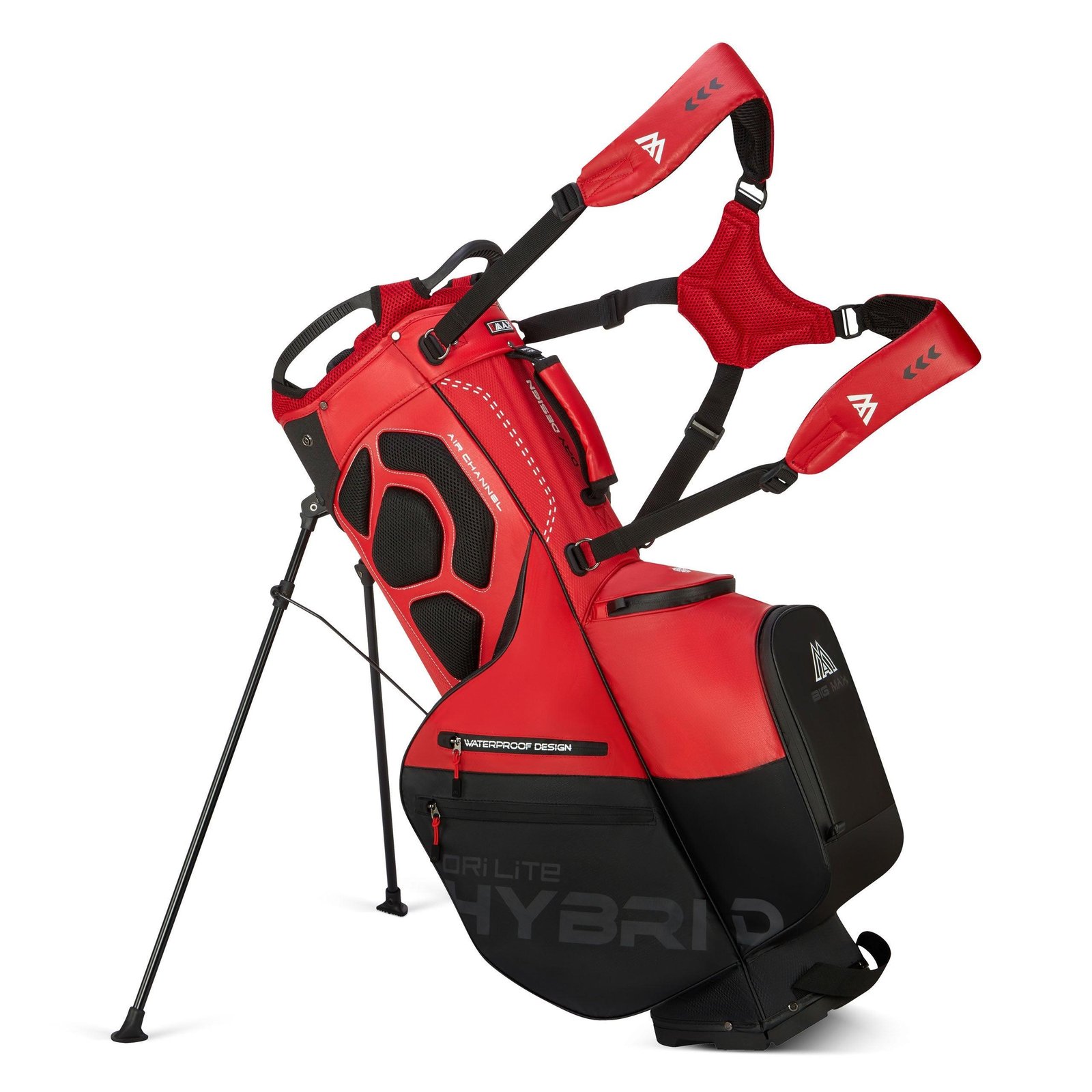 Big Max Dri Lite Hybrid Plus stand bag, red/black