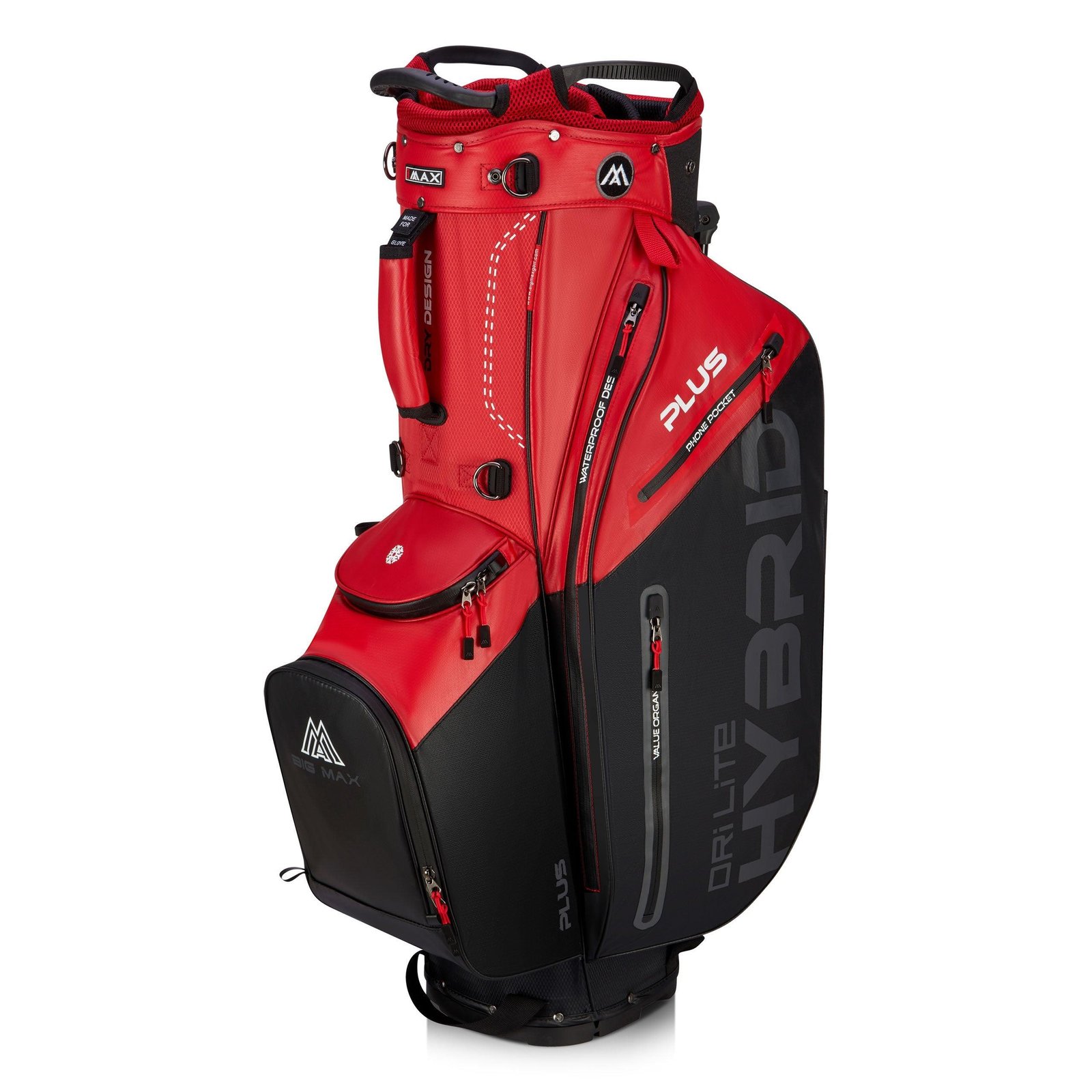Big Max Dri Lite Hybrid Plus stand bag, red/black