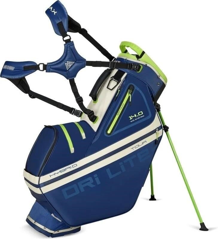 Big Max Dri Lite Hybrid Tour 2 stand bag, navy/lime
