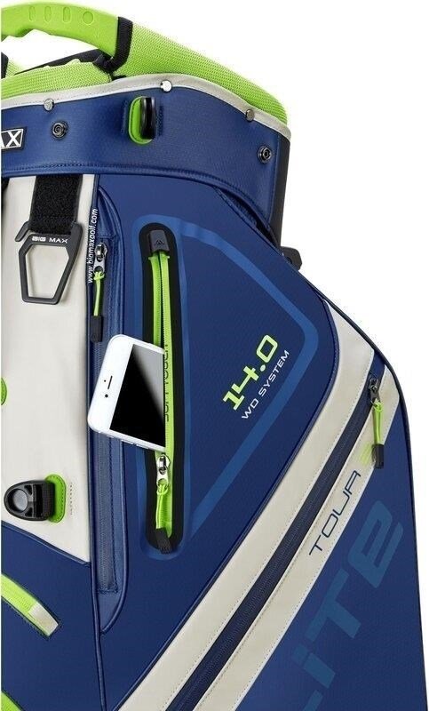 Big Max Dri Lite Hybrid Tour 2 stand bag, navy/lime