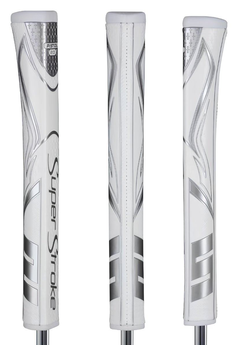 Super Stroke SuperStroke Zenergy Pistol GT 2.0 putter grip, white/silver
