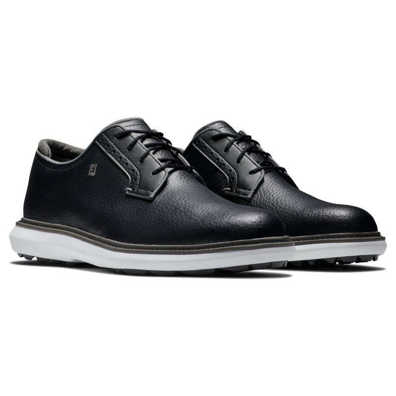FootJoy Traditions Blucher men's golf shoes, black/grey/white blucher