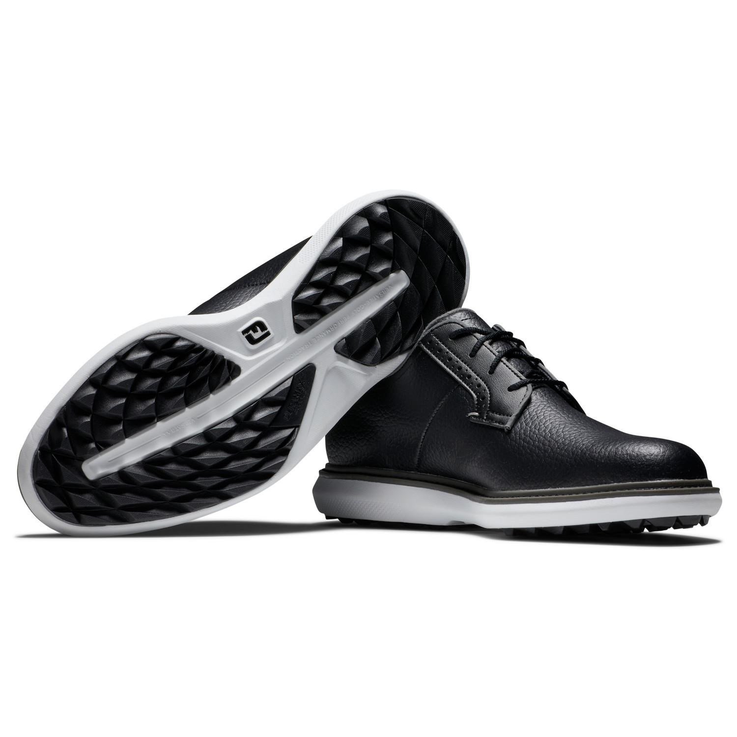 FootJoy Traditions Blucher men's golf shoes, black/grey/white blucher