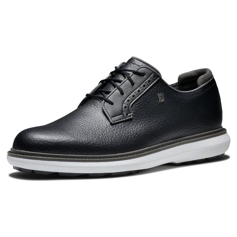 FootJoy Traditions Blucher men's golf shoes, black/grey/white blucher