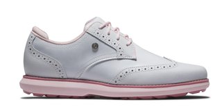 FootJoy Traditions Spikeless ladies golf shoes, white/rose