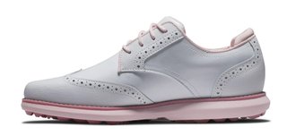 FootJoy Traditions Spikeless ladies golf shoes, white/rose