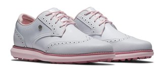 FootJoy Traditions Spikeless ladies golf shoes, white/rose