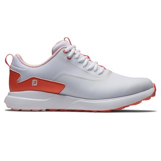 FootJoy Performa ladies golf shoes, white/coral