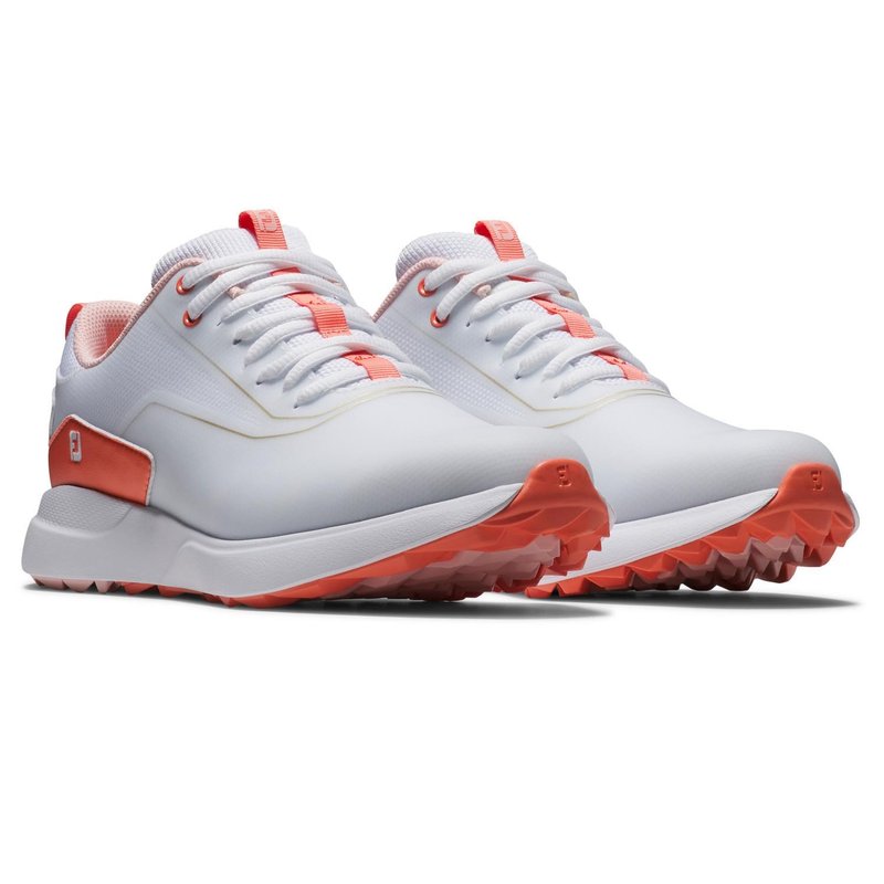 FootJoy Performa ladies golf shoes, white/coral
