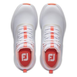 FootJoy Performa ladies golf shoes, white/coral