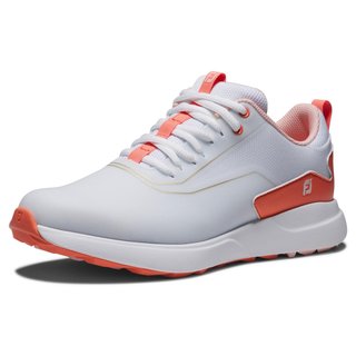 FootJoy Performa ladies golf shoes, white/coral
