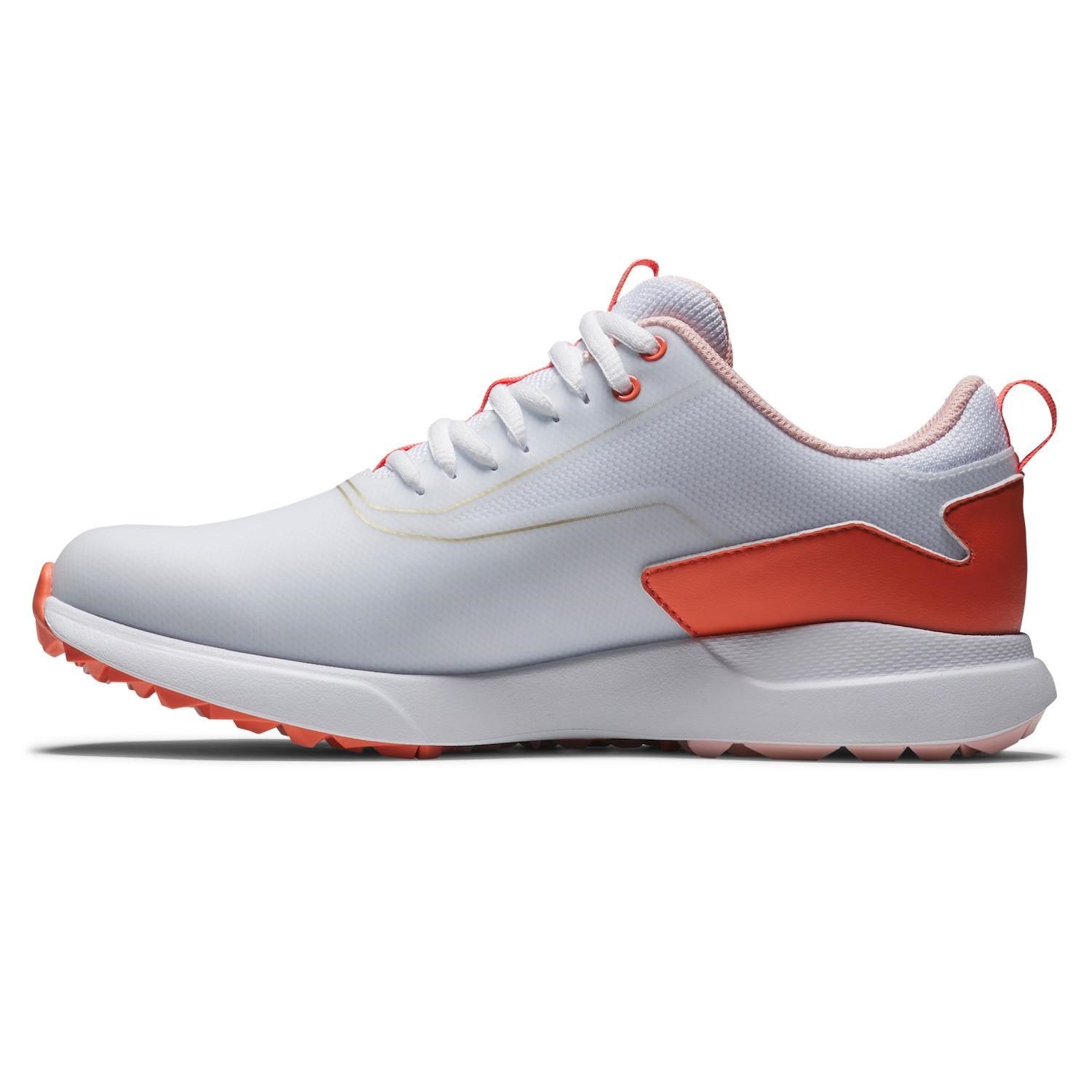 FootJoy Performa ladies golf shoes, white/coral