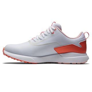 FootJoy Performa ladies golf shoes, white/coral
