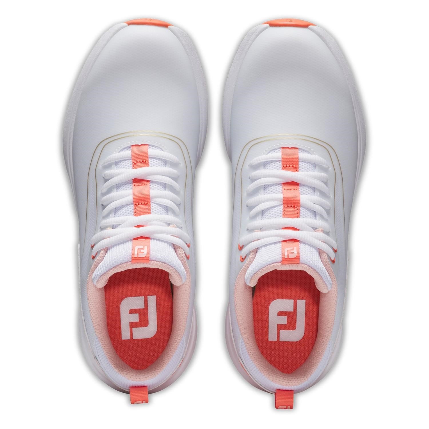 FootJoy Performa ladies golf shoes, white/coral