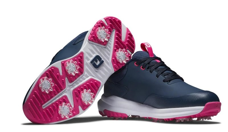 FootJoy Tour Rival ladies golf shoes, navy/white/pink