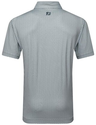 FootJoy Houndstooth Geo Lisle men's polo, grey