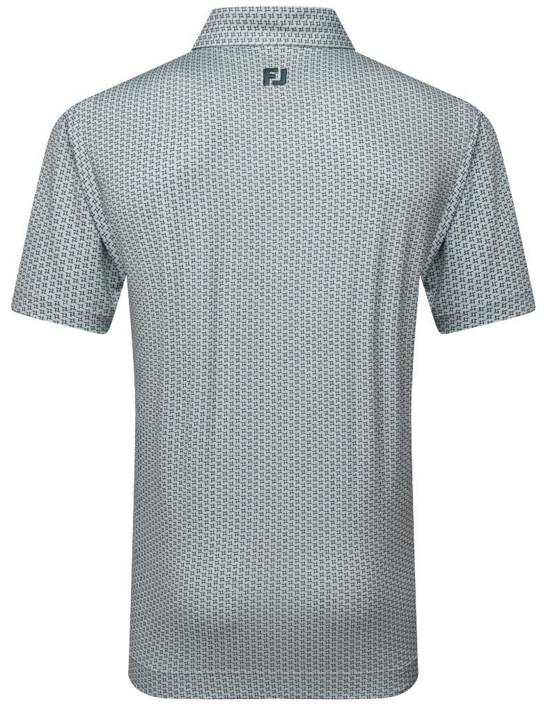 FootJoy Houndstooth Geo Lisle men's polo, grey