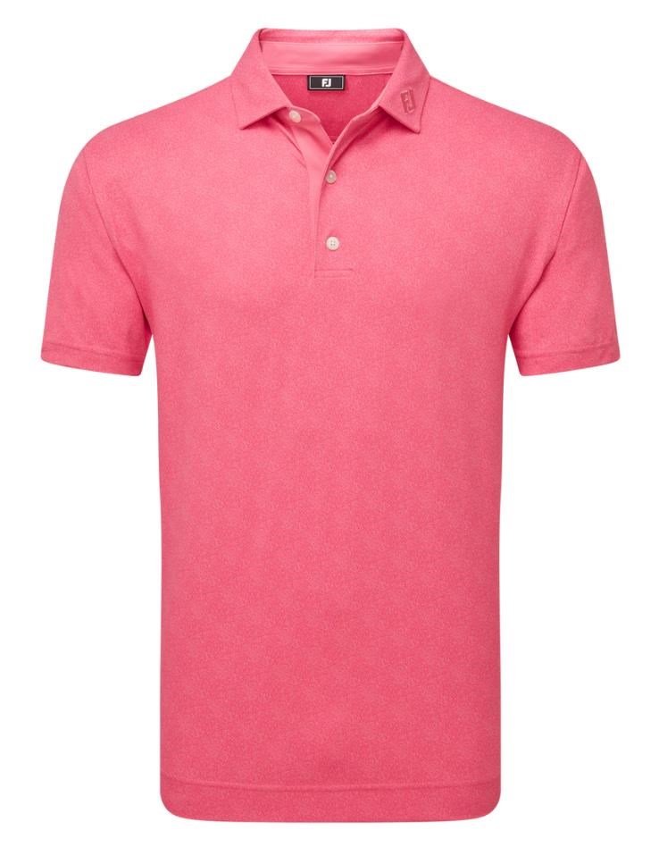 FootJoy Speckle Print Pique men's polo, pink lemonade