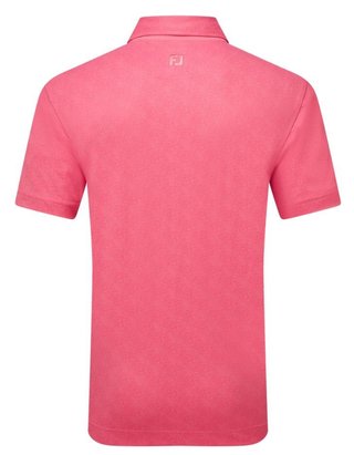 FootJoy Speckle Print Pique men's polo, pink lemonade