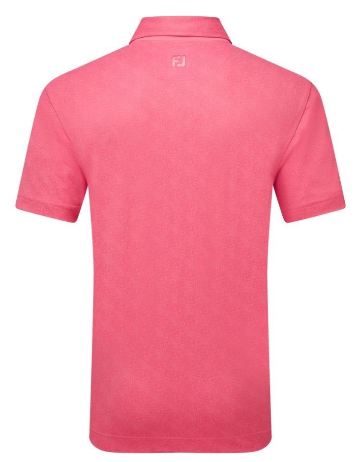 FootJoy Speckle Print Pique men's polo, pink lemonade