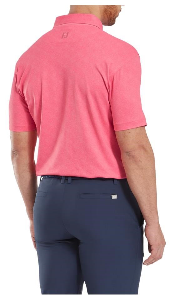 FootJoy Speckle Print Pique men's polo, pink lemonade