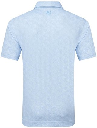 FootJoy Speckle Print Pique men's polo, blue jay/white