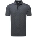 FootJoy Speckle Print Pique men's polo, black/flint