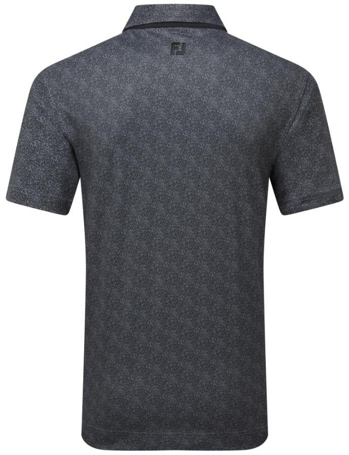 FootJoy Speckle Print Pique men's polo, black/flint