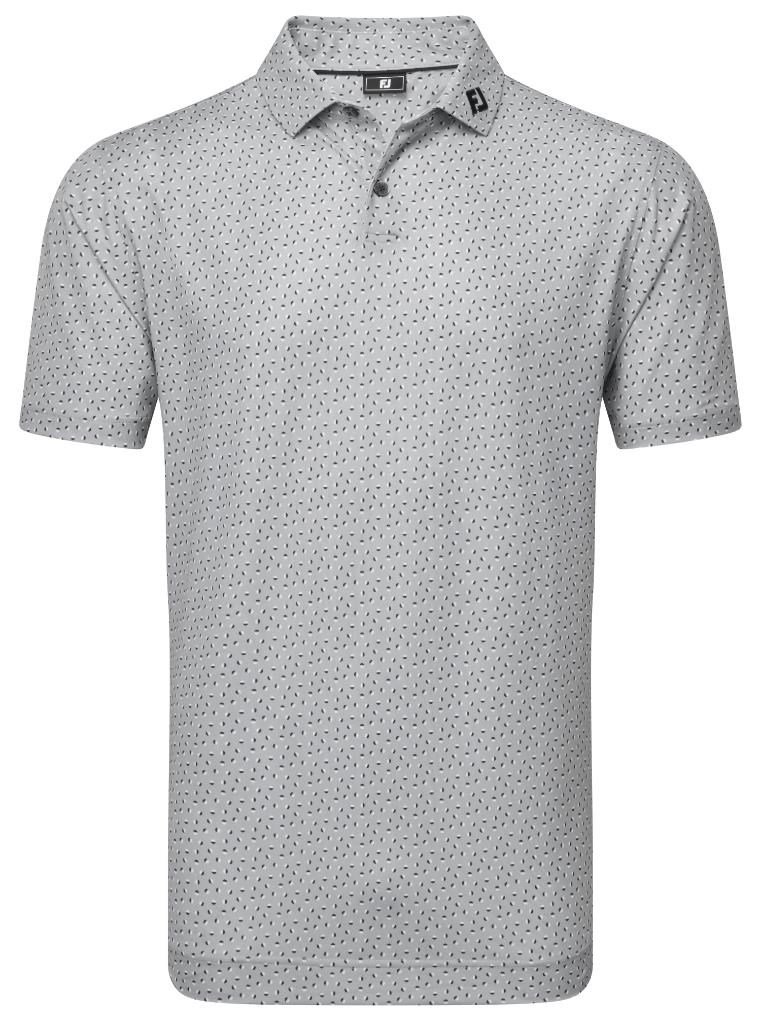 FootJoy Bounce Print Pique men's polo, grey