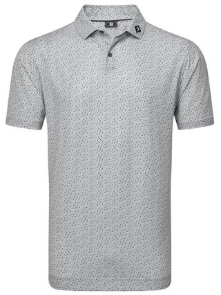 FootJoy Bounce Print Pique men's polo, grey