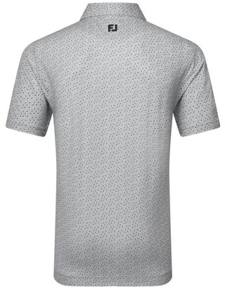 FootJoy Bounce Print Pique men's polo, grey