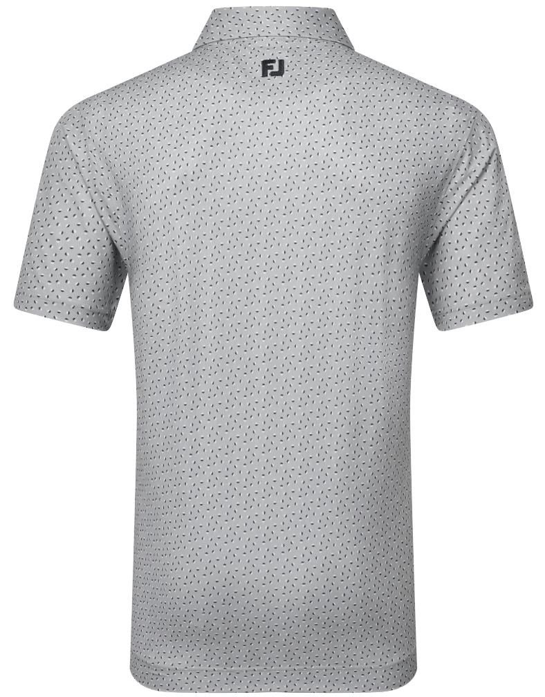 FootJoy Bounce Print Pique men's polo, grey
